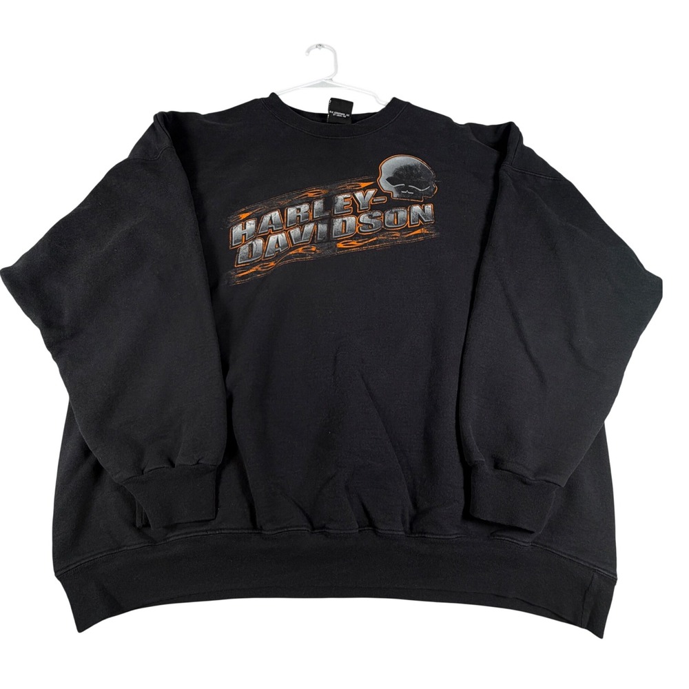 Harley Davidson Freedom Canton Ohio Skull Sweatshirt Black Mens 2XL 2015